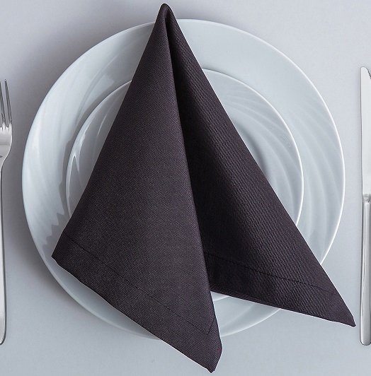 Салфетки для ресторанов из ткани ARS цвет темно серый графитовый_